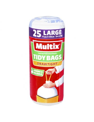 Multix Drawtight Kitchen Tidy Bags 25 Large