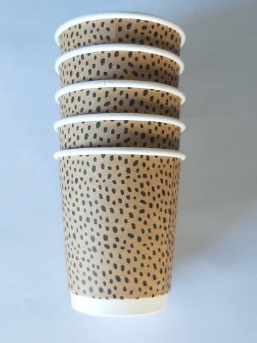 C&C Disposable Coffee Cup 8oz Dbl Wall Abstract 25pk
