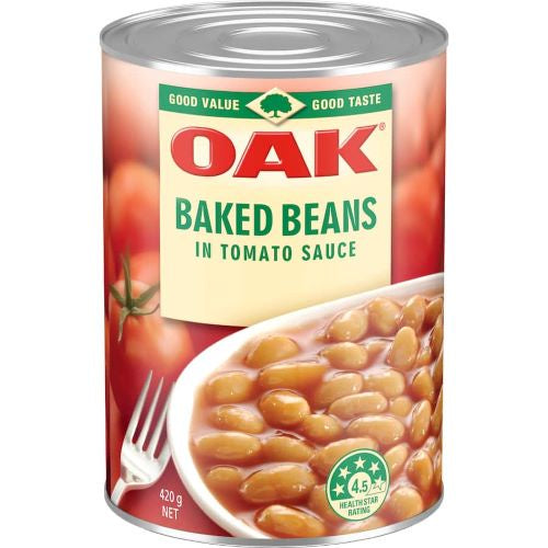 Oak Baked Beans In Tomato Sauce 420g