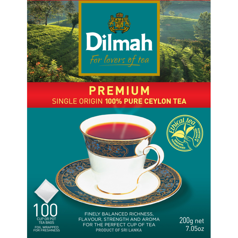 Dilmah Premium Pure Ceylon Tea Bags 100pk