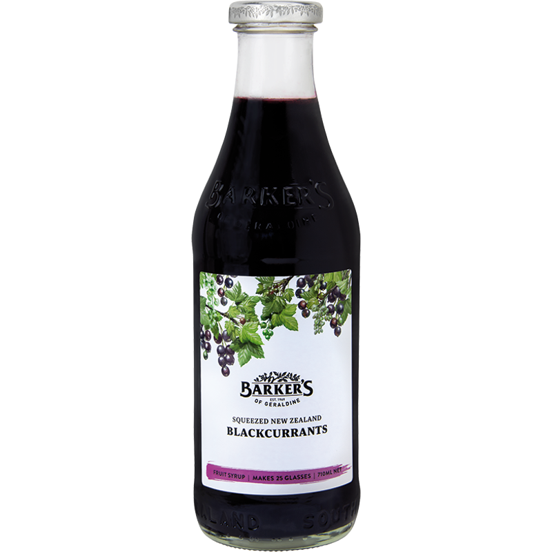 Barkers Premium NZ Blackcurrant Fruit Syrup  710ml