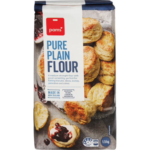 Pams Pure Plain Standard Flour 1.5kg