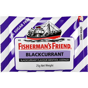 Fishermans Friend Sugar Free Blackcurrant Flavour Menthol Lozenges 25g
