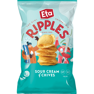 Eta Ripples Sour Cream & Chives Potato Chips 150g