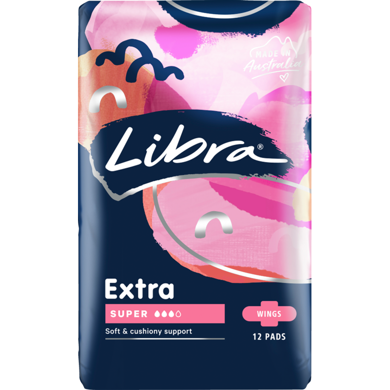 Libra Extra Pads Super With Wings 12pk