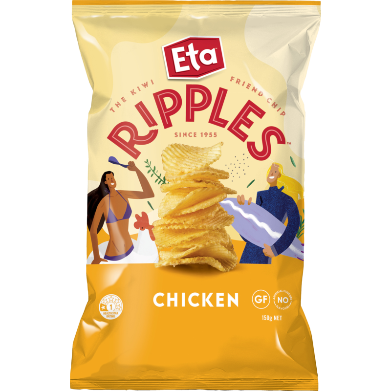Eta Ripples Chicken Potato Chips 150g