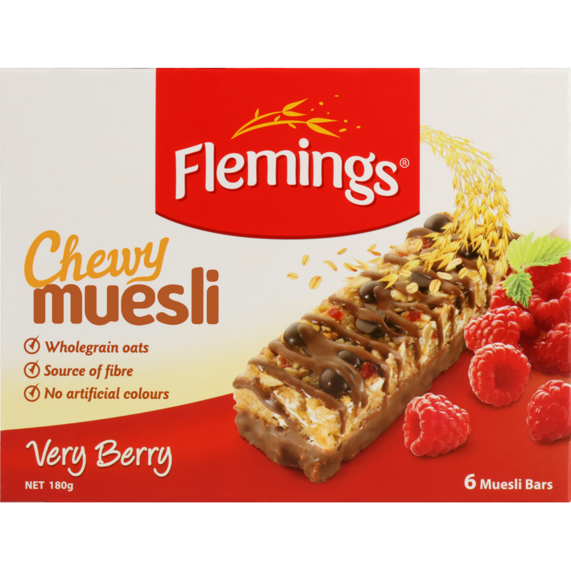 Flemings Chewy Muesli Very Berry 180g
