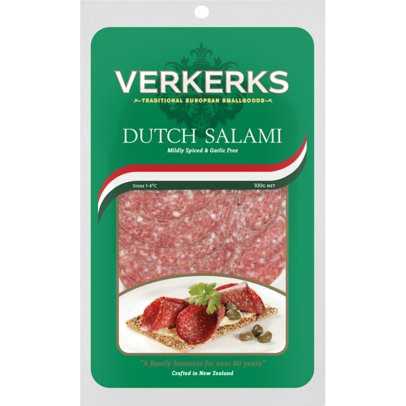 Verkerks Sliced Salami Dutch 100g