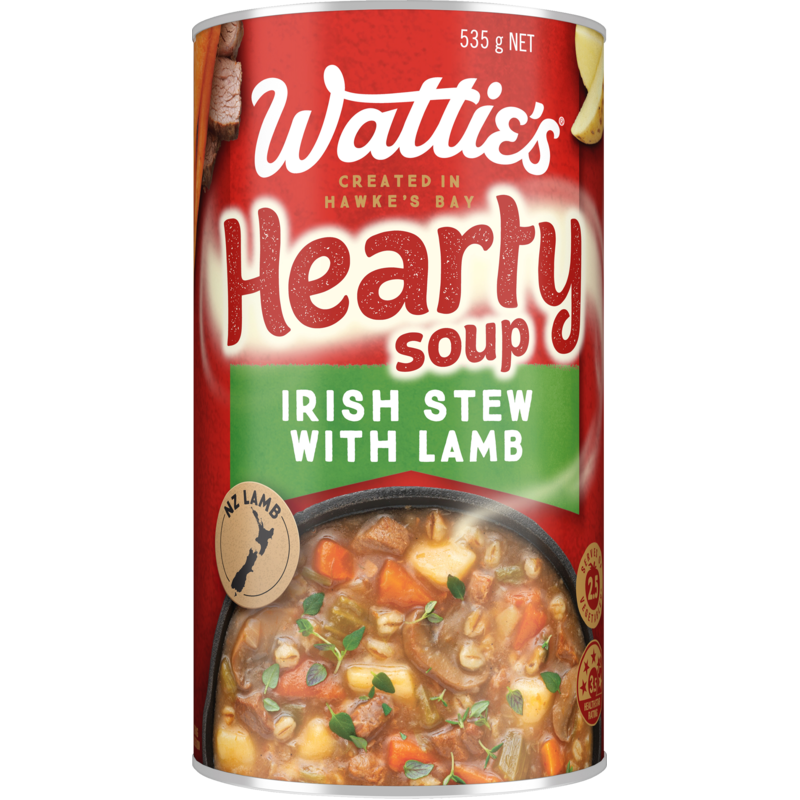 Watties Big N Hearty Canned Soup Irish Stew Soup With Lamb 535g