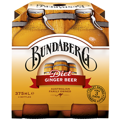 Bundaberg Diet Ginger Beer 375ml x 4pk