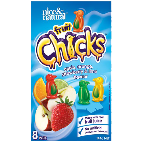Nice & Natural Fruit Chicks Snacks 8pk 144g