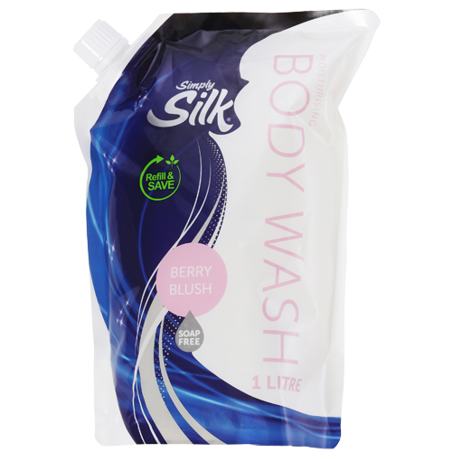 Simply Silk Berry Blush Body Wash Refill 1L