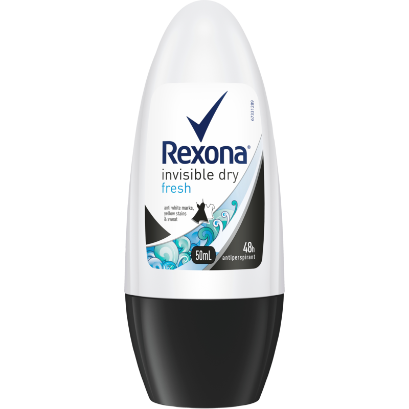 Rexona Womens Roll On Invisible Dry Fresh