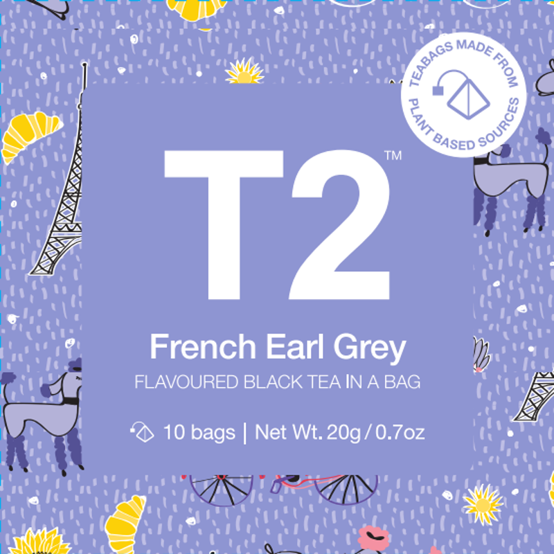 T2 French Earl Grey Tea  Bags 10pk 20g