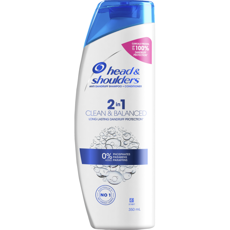 Head & Shoulders Clean & Balanced 2 In 1 Anti dandruff Shampoo & Conditioner 350ml