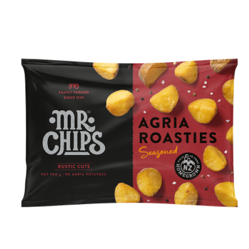 Mr Chips Rustic Cuts Seasoned Agria Potato Roasties 900g
