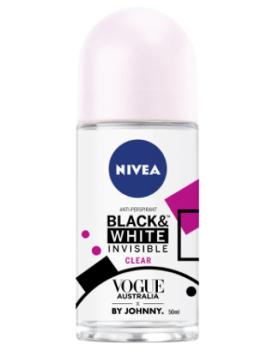 Nivea Invisible Black & White 48H Clear Roll On Deodorant 50ml