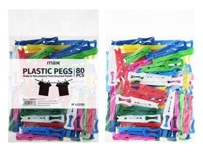 Max Plastic Pegs (Made in NZ) 80pk