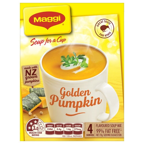 Maggi Soup For A Cup Creamy Golden Pumpkin Mix 4pk 78g