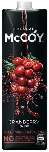 McCoy Premium Cranberry Fruit Drink 1L