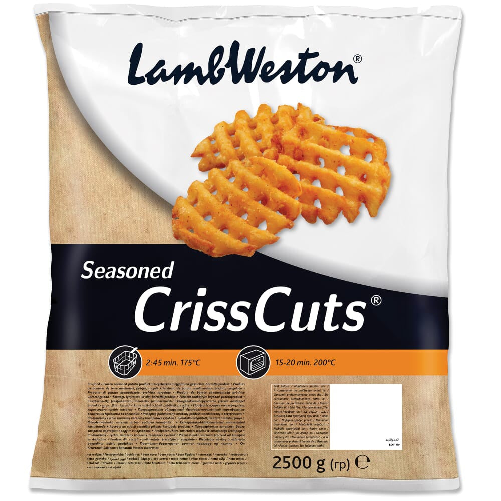 Lamb Weston Frozen  Seasoned Potato Criss Cuts 2.5kg