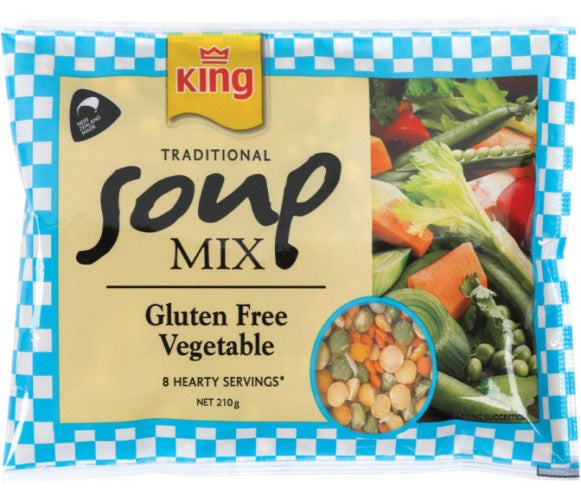 King Traditional Soup Mix Gluten Free Vegetable 210g