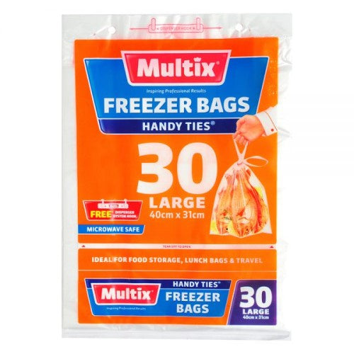 Multix Large Freezer Bags With Handles 30pk