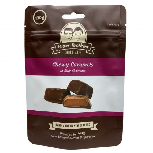 Potter Brothers Chocolates Chewy Caramels in Milk Chocolate 130g