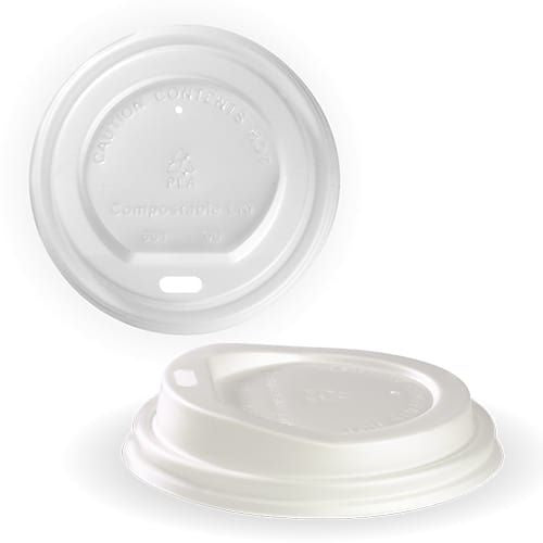 C&Co Disposable White Coffee Lid 25pk