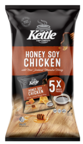 Kettle Chip Company Honey Soy Chicken Potato Chips 5pk 110g