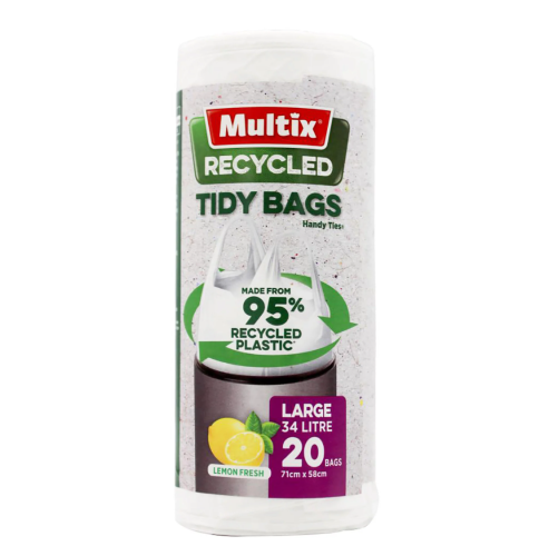 Multix Recycled Rubbish Bags X-Large 50L 16pk