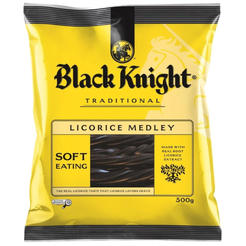 RJs Black Knight Traditional Licorice Medley 500g