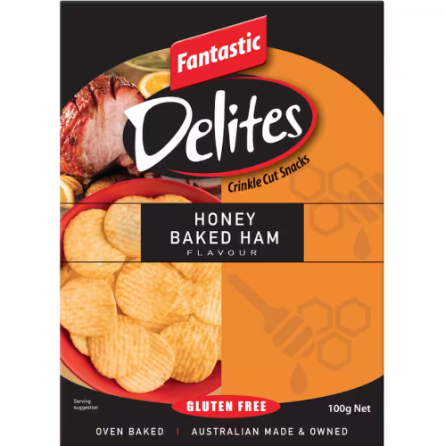 Fantastic Delites Honey Baked Ham Crackers 100g