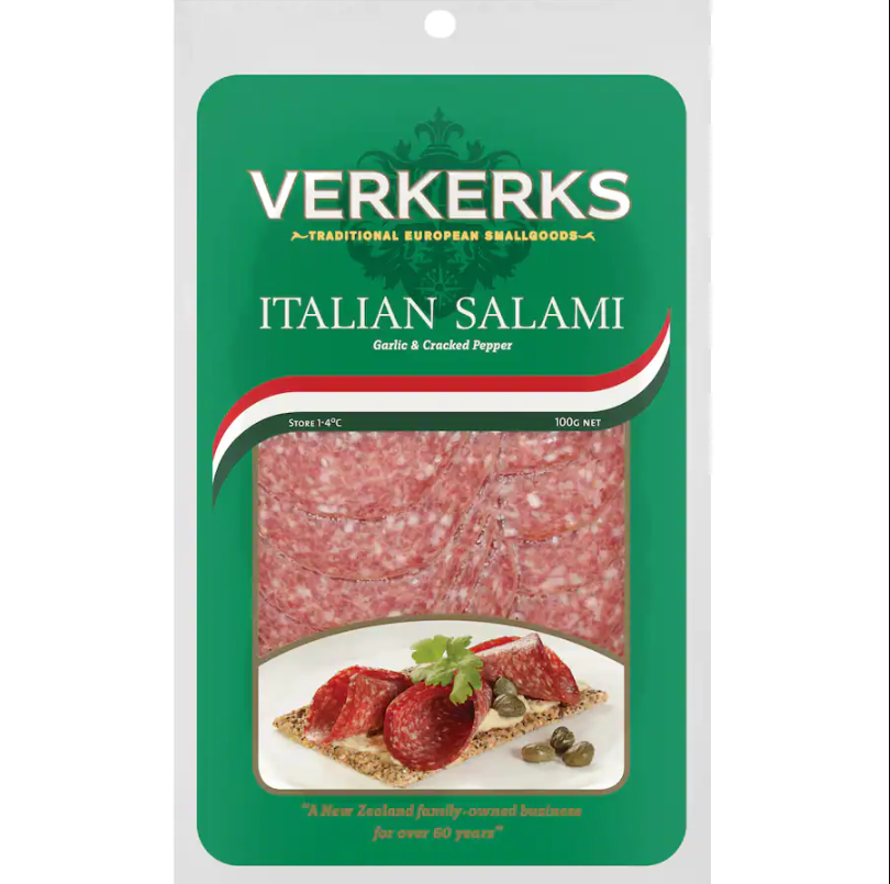 Verkerks Sliced Italian Salami Thin100g