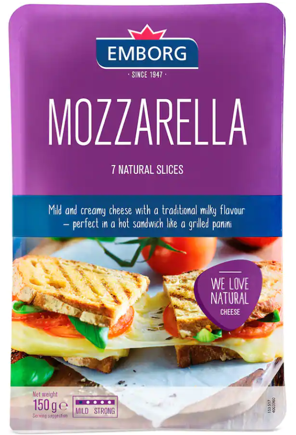 Emborg Mozzarella Cheese Slices 150g