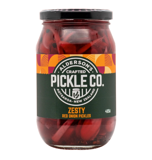 Aldersons Pickle Co Crafted Zesty Red Onion Pickles 485g