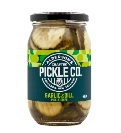 Aldersons Pickle Co Crafted Garlic & Dill Pickle Chips 485g