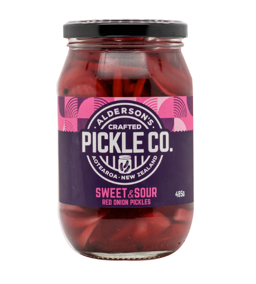 Aldersons Pickle Co Crafted Sweet & Sour Red Onion Pickles 485g