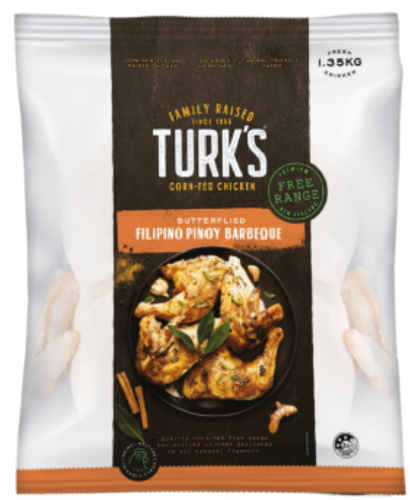 Turks Butterflied Filipino Pinoy BBQ Chicken 1.35kg