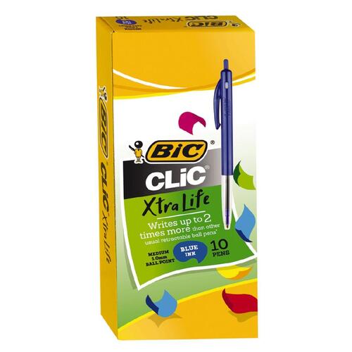 Bic Clic Pens Blue 10pk