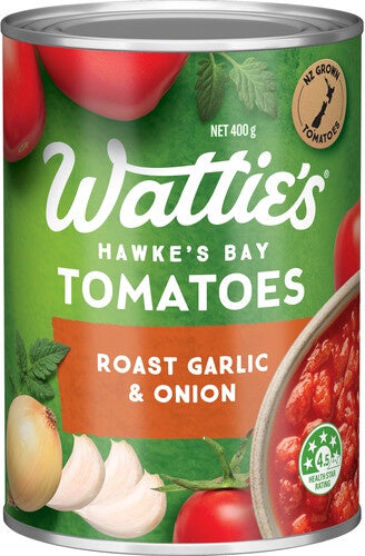 Watties Tinned Tomatoes With Roast Garlic & Onion 400g