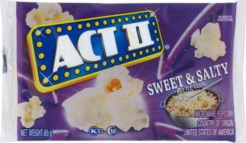 Act II Sweet & Salty Popcorn Kettle Corn 85g