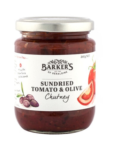 Barkers Sundried Tomato & Olive Chutney 260gm