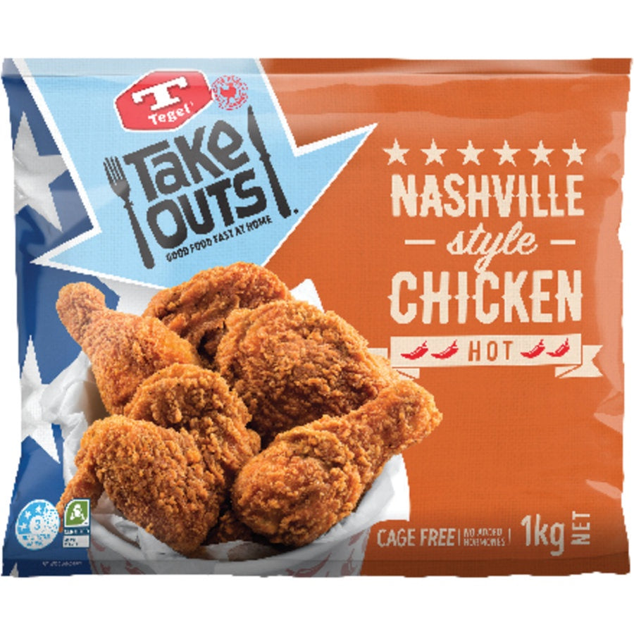 Tegel Take Outs Nashville Style Chicken Portions 1kg