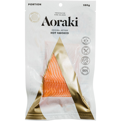 Aoraki Original Artisan Hot Smoked Salmon Portion 180G
