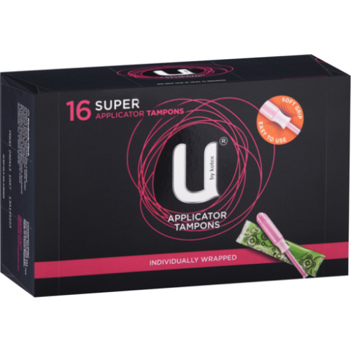 U by Kotex Super Tampons With Applicator 16pk