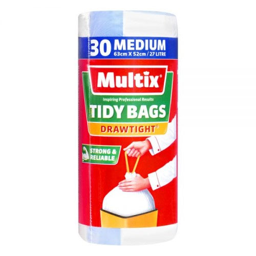 Multix Drawtight Kitchen Tidy Bags 30 Medium