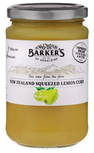 Barkers NZ Squeezed Lemon Curd 350gm