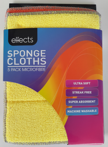 Effects Microfibre Kitchen Sponge 5pk