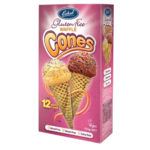 Eskal GF Waffle Ice cream Cones 6pk 132g